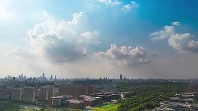4k航拍延时南京雨花软件谷城市航拍视频的预览图